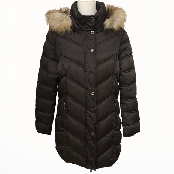 Kenneth Cole Faux Fur Puffer Hooded Parka/Coat - L - Picture 6 of 17